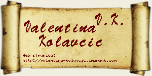 Valentina Kolavčić vizit kartica